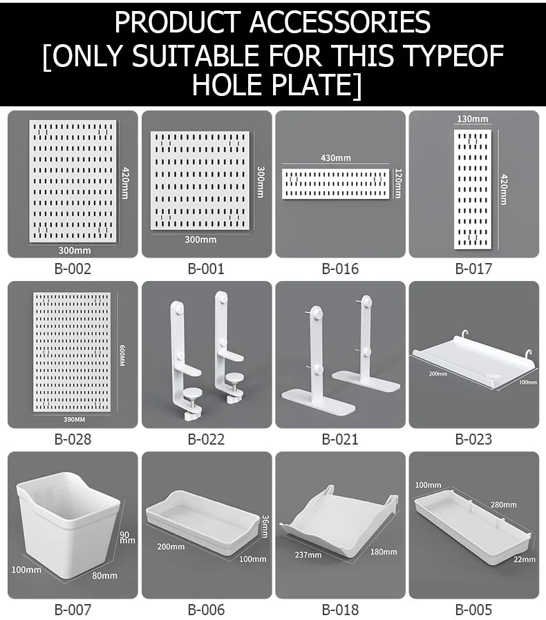 No-Holes Home Organization | This Wall Pegboard Displays & Organizes Your Daily Items & Electronics in Living Room/Study