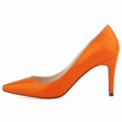 Large Size Women Pumps Classic Pointed Toe High Heels Sexy 9cm Stilettos Female Elegant Comfort Ladies Red Wedding Party Shoes