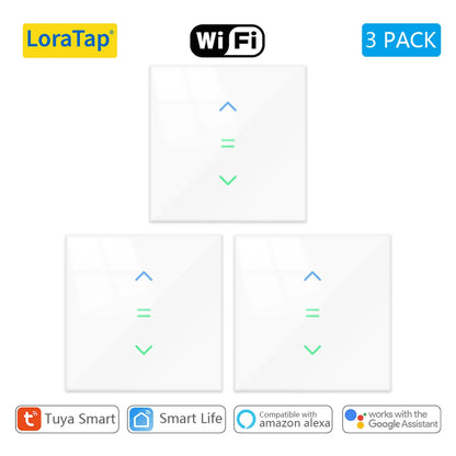 LoraTap WiFi Curtains Blinds Roller Shutter Switch Backlight Tuya Smart Life App Remote Control Google Home Alexa Voice