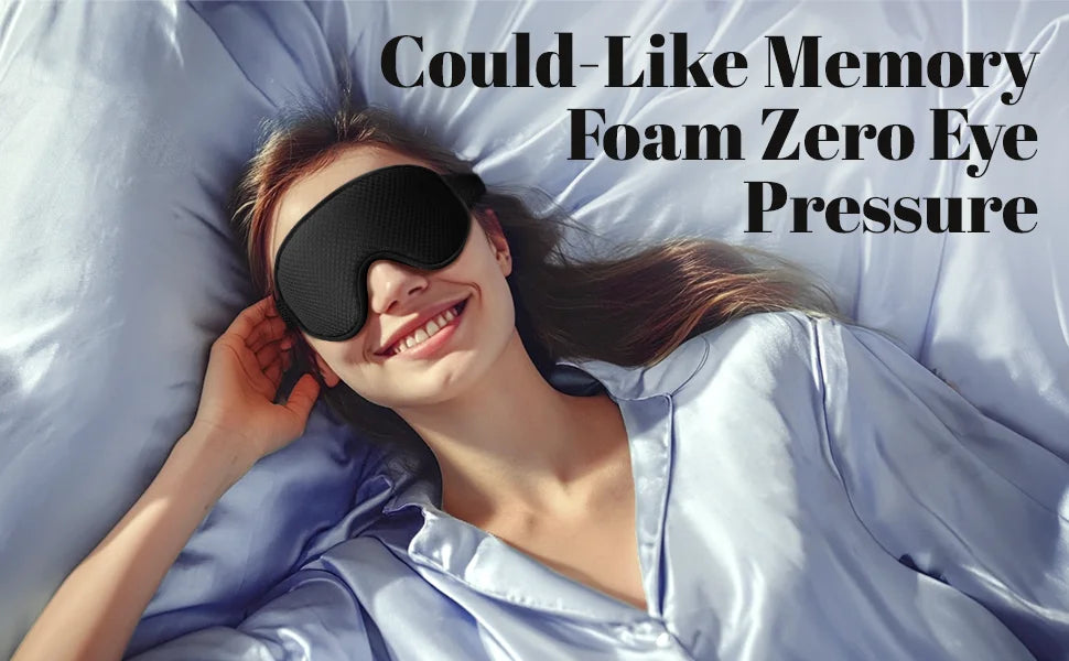 Sleep Mask ,Blackout Eye Masks for Sleep - 3D Breathable Soft Comfortable Eye Mask for Sleeping- Adjustable  Night Masks