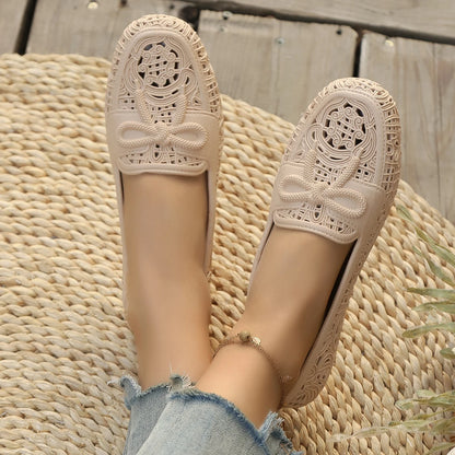 Summer New Style Round-toe Comfortable Anti-slip Sexy Casual Shoes Fashionable and Popular - Bow-shaped Flat Shoes for Women