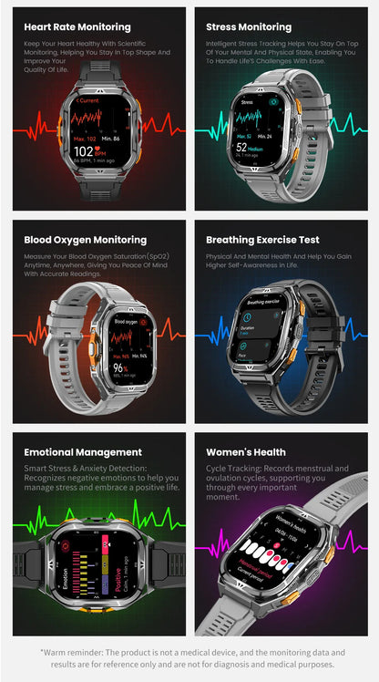 New For XIAOMI Sport Wristband Built-in GPS&Compass BT Call Smartwatch Altimeter Health Monitoring 3ATM Waterproof Swim Watches