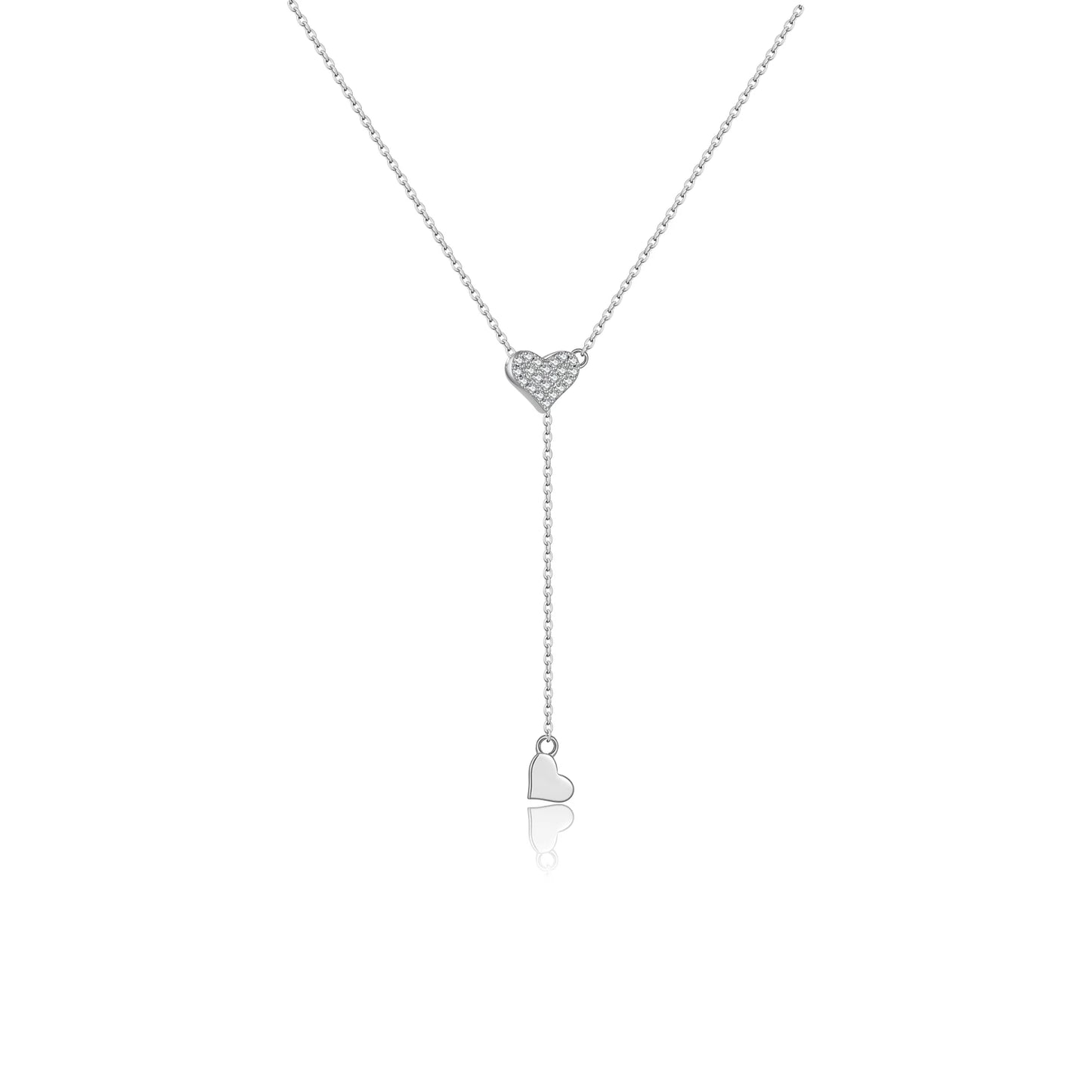 ANDYWEN 925 Sterling Silver Transformer Adjustable Chain Heart Pendant Charm Necklace Drop Choker Resizable Women Luxury Jewekry