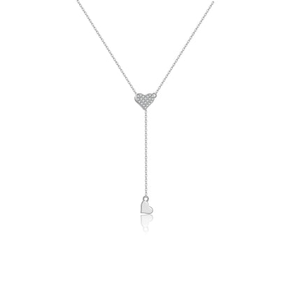 ANDYWEN 925 Sterling Silver Transformer Adjustable Chain Heart Pendant Charm Necklace Drop Choker Resizable Women Luxury Jewekry