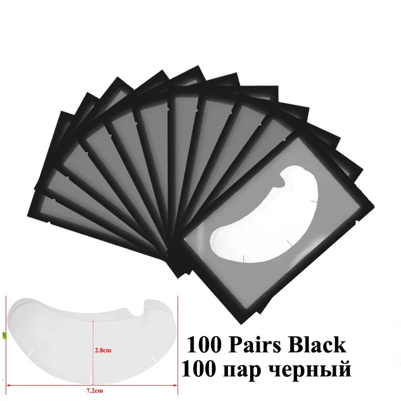 50/100pairs U Shape Eyelash Pads Grafted Lash Hydrogels Gel Patches Under Eye Pads for Eyelash ExtensionTips StickerMakeup Tools