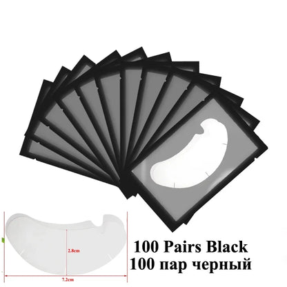 50/100pairs U Shape Eyelash Pads Grafted Lash Hydrogels Gel Patches Under Eye Pads for Eyelash ExtensionTips StickerMakeup Tools
