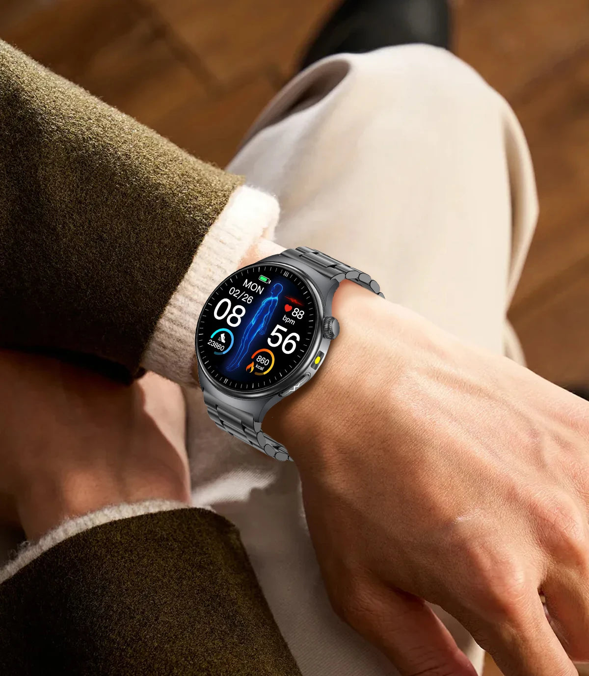 2026New High-end Health Smart Watch For Men Women Blood Lipids Uric Acid Blood Pressure Accurate Data ECG+PPG BT Call Smartwatch