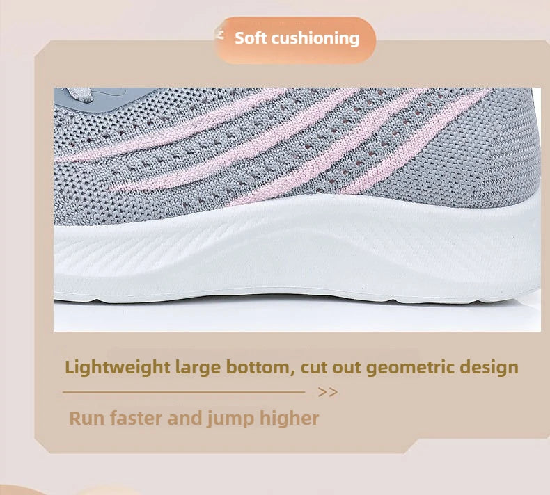 Women's Lightweight Running Shoes Summer Breathable Lace-Up Gym Walking Training  Cushioned Sole Non Slip Fatigue Relief Casual