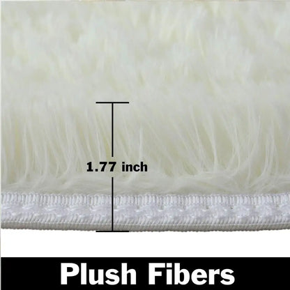 100/120/140/160 Round Rug Fluffy Soft Area Rugs for Kids Girls Room Princess Castle Plush Shag Carpet Cute Circle Bedroom Decor