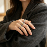 Double-X Crossover Statement Ring — view 3