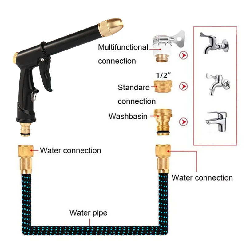 High Pressure Garden Water Hose Expandable Magic Flexible 2.5-30 Meters Sesame Granules Pipe Garden Farm Irrigation Car Wash Gun