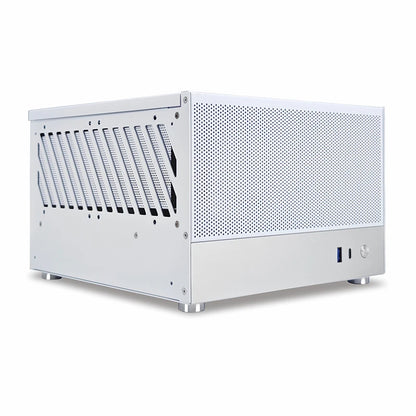 METALFISH T20 Mini ITX White Case 9L Compact PC Chassis Support Flex PSU/240mm GPU/100mm Cooler/180 Liquid Cooler