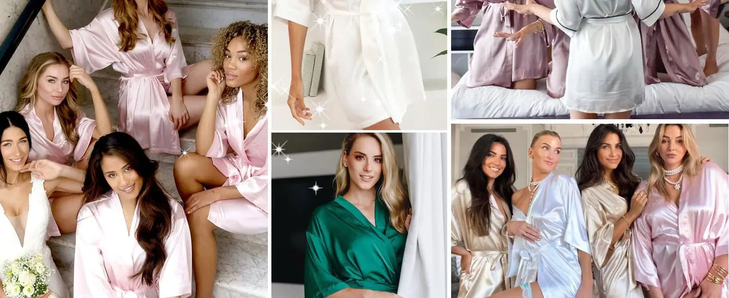 New Women's Sleeping Robe Home Clothes Sleeping Bridal Morning Robe Ding Simulated Silk Elastic Sleeping Robe Silk Short Dress