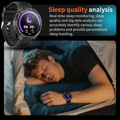 2026 T-Rex3 Ultra 1100mAh Battery 170+Sport Fitness LED Flashlight IP68 Waterproof Bluetooth call GPS track Smartwatch Compass
