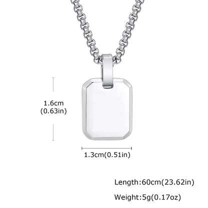 Men's Silver Color Geometric Pendant Necklace, Non Fading Stainless Steel Compass Necklace with Chain, Stylish Jewelry Gifts
