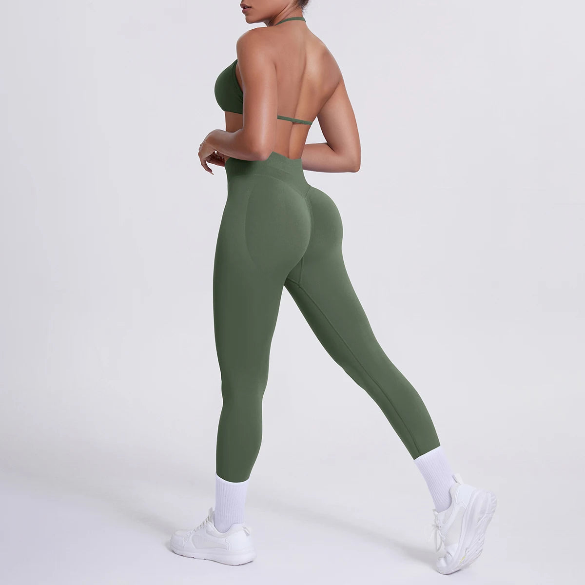 Women 2pcs Patchwork Sport Yoga Suit Training Sleeveless Sport Gym Tops Tummy Control Slimming Booty Leggings Yoga Suit Sports