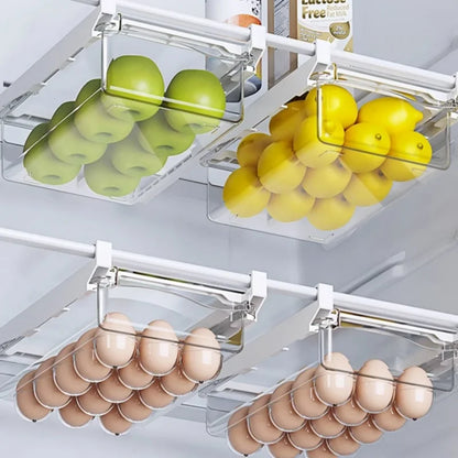 Transparent Refrigerator Drawer Under-shelf Storage Box Fruit Vegetable Egg Preservation Organizer Kitchen Container