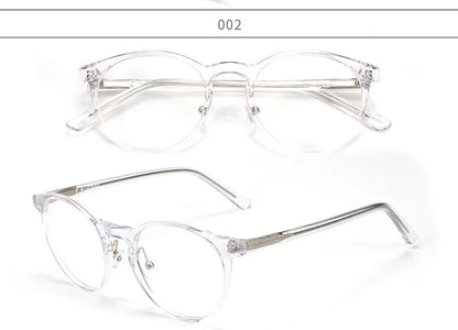 ZENOTTIC (XS Size) Handmade Acetate Round Prescription Eyeglasses Transparent Circular Progressive Optical Glasses for Women Men