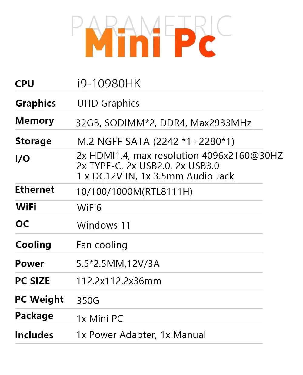 Mini PC Laptop Win11 Pro Core i9-8950HK 32GB RAM 1TB/2TB SSD WiFi6 BT5.2 4K HD Home & Gaming 3-Year Warranty