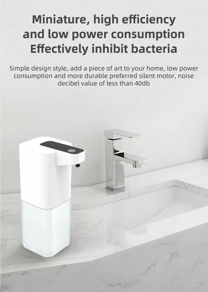 USB Rechargeable Infrared Automatic Foam Soap Dispenser Touchless Hand Sanitizer Dispenser for Bathroom Kitchen