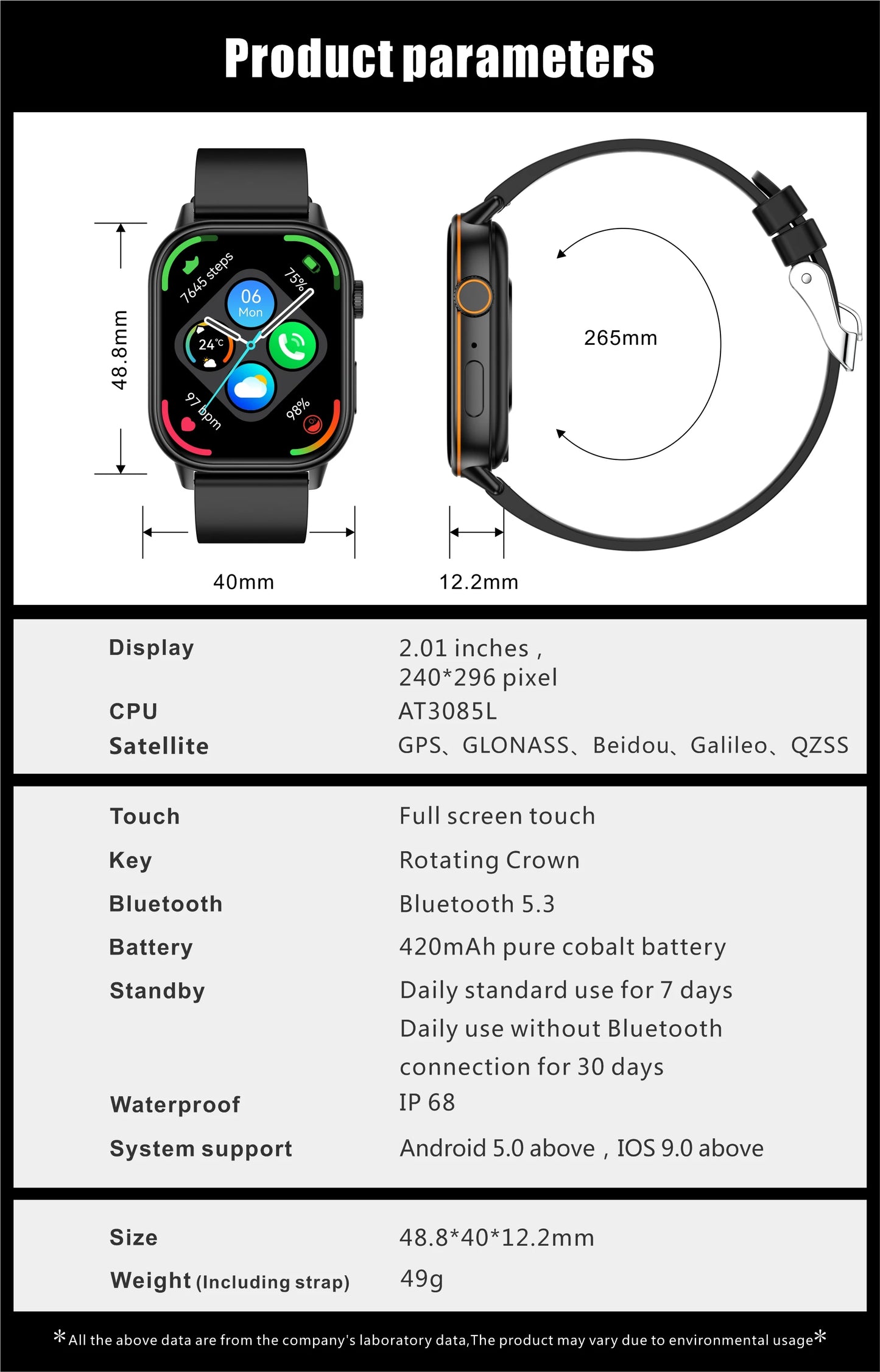 2026 New Multifunctional Smartwatch Women Gift Built-in GPS Bluetooth Call Music Fitness Sports Bracelet Sleep Monitor Watch Lad