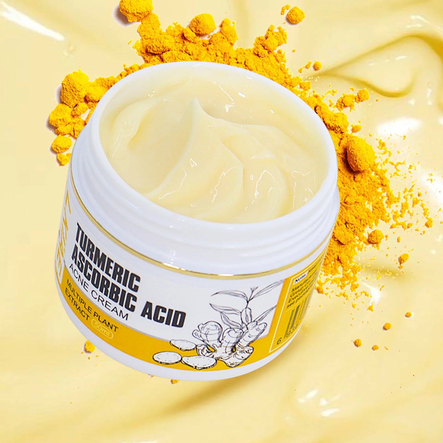 AILKE Organic Turmeric Skin Care Set, Brighten, Cleaning Skin, Remove Acne,Pimples, Whitening, Even Skin Tone, Improve Dry Skin
