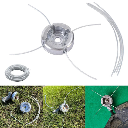 1pcs Universal Aluminum Alloy Lawn Mower Head and Replacement Nylon Steel for Lawn Mowing Line Lawn Mower Weed Head Accessories