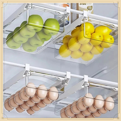 Transparent Refrigerator Drawer Under-shelf Storage Box Fruit Vegetable Egg Preservation Organizer Kitchen Container