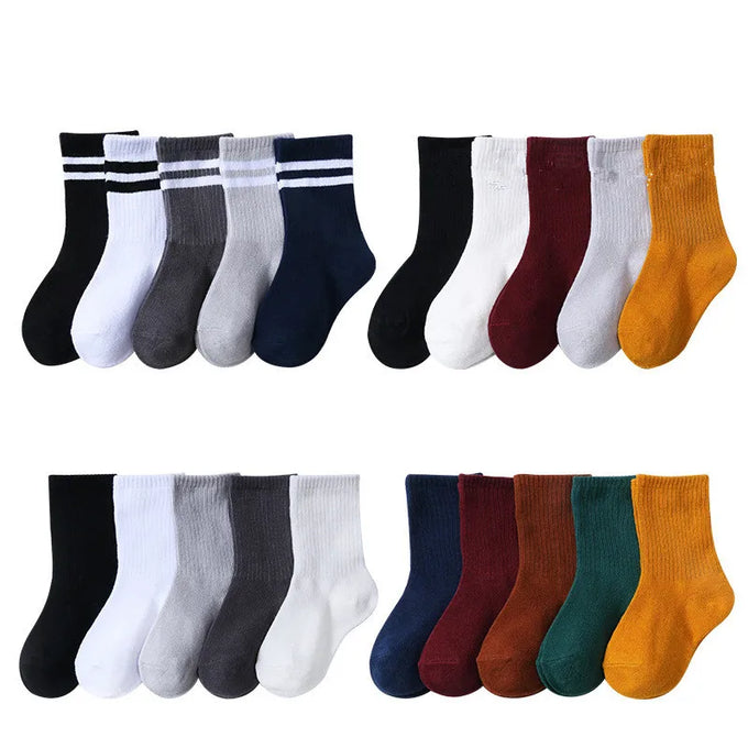 Kids' Striped & Letter Socks Set — product image