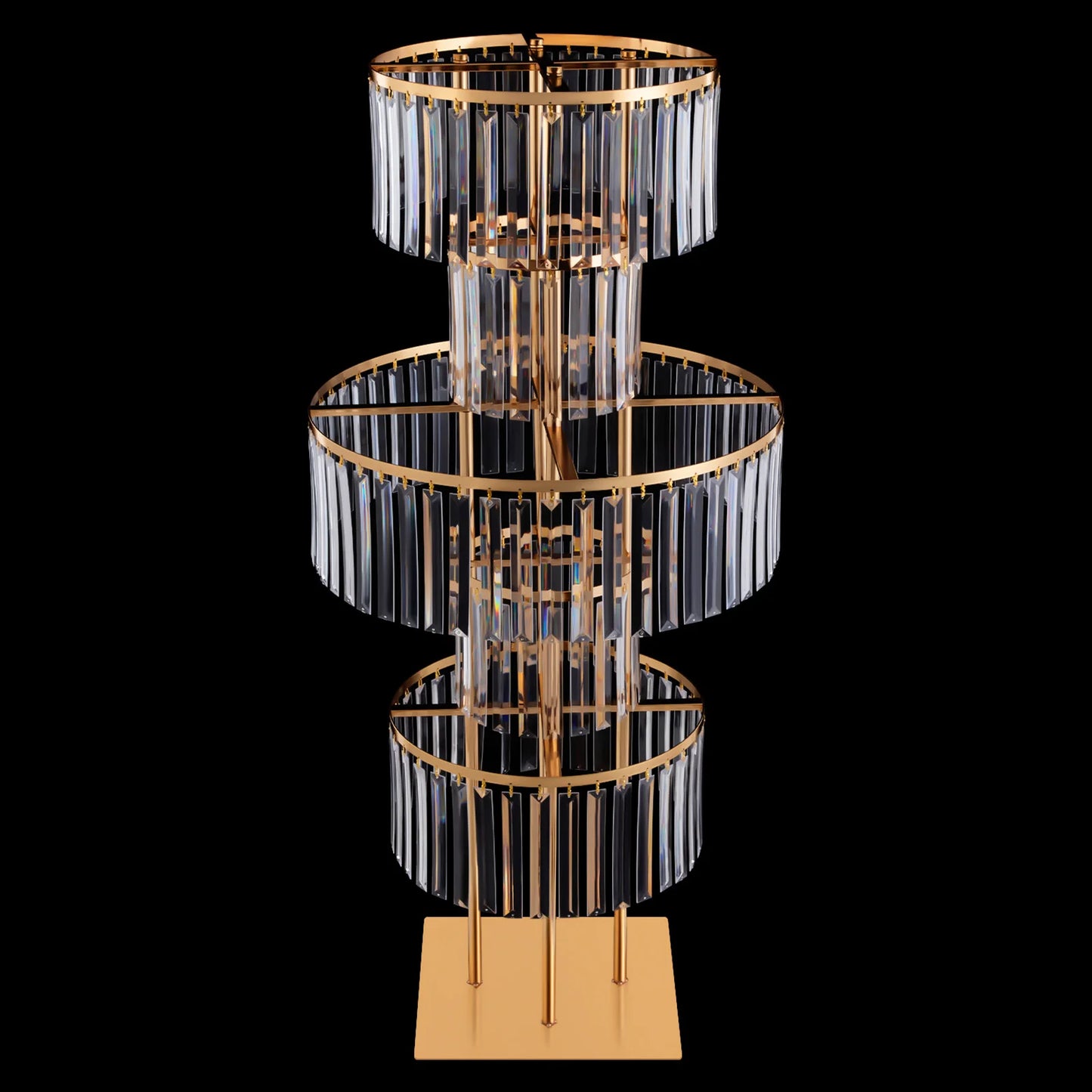 5 Tiers Wedding Centerpieces Flower Stand, 110cm Acrylic Crystal Flower Vase Rack Floor Table Decor Display Holder, Gold/Silver