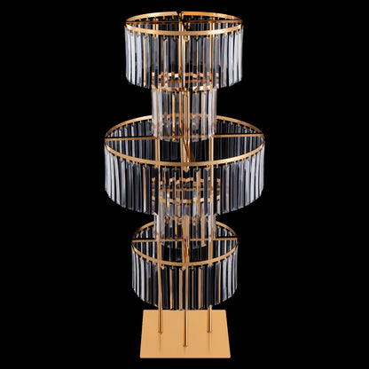5 Tiers Wedding Centerpieces Flower Stand, 110cm Acrylic Crystal Flower Vase Rack Floor Table Decor Display Holder, Gold/Silver