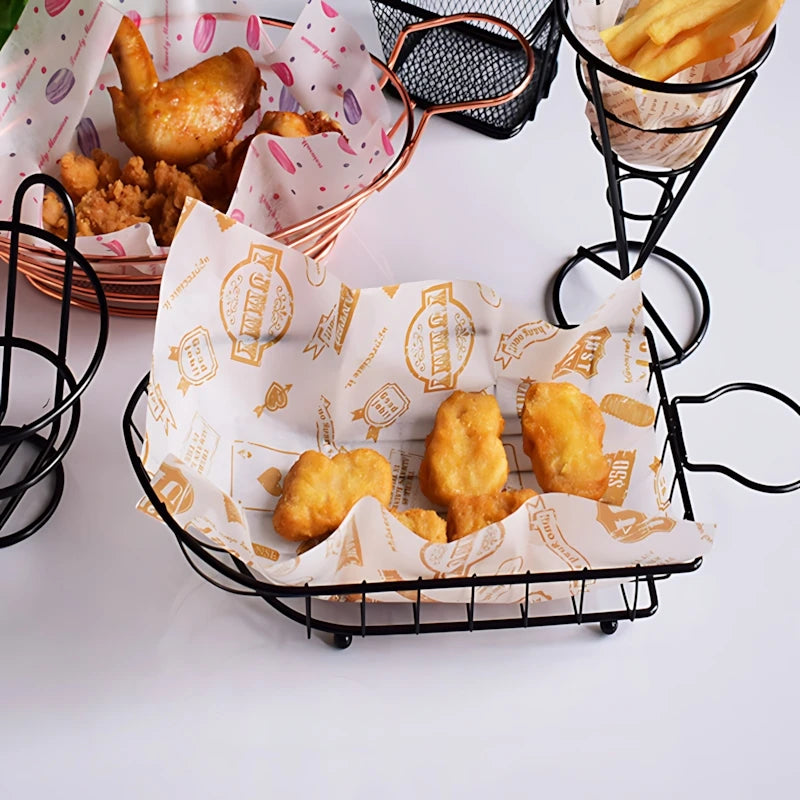 Food Grade Baking Parchment Papers, for Valentine's Treats. 22x7cm, Greaseproof & Microwavable, Safe