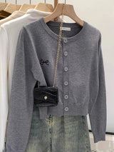 Embroidered Knit Cardigan