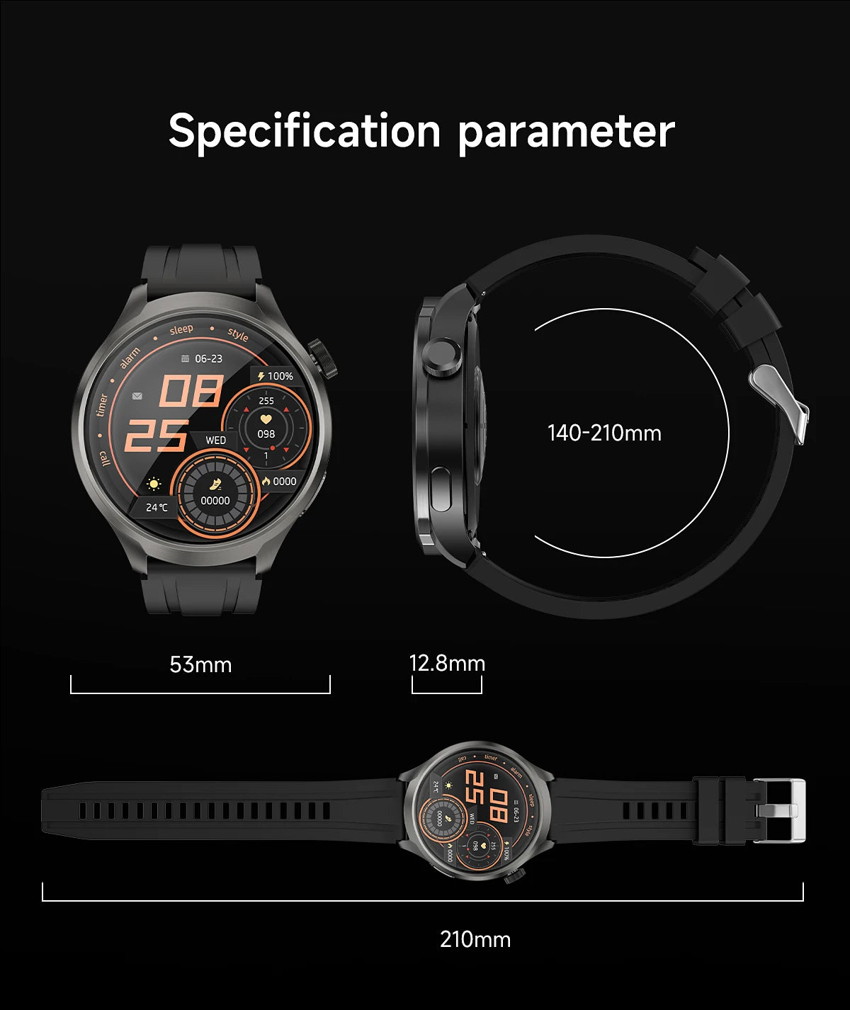NEW GPS Outdoor fitness NFC Smart Watch Men 1.85 Inch AMOLED Screen  Bluetooth Call IP67 Waterproof Man Smart Watches Man 2025