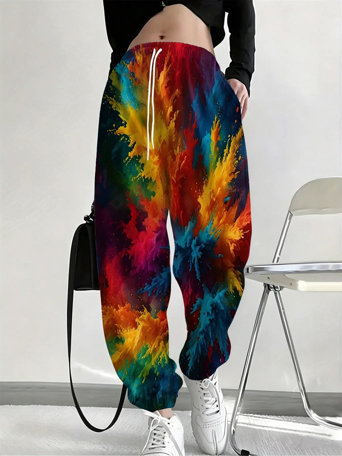 Gradient Print Casual Pants
