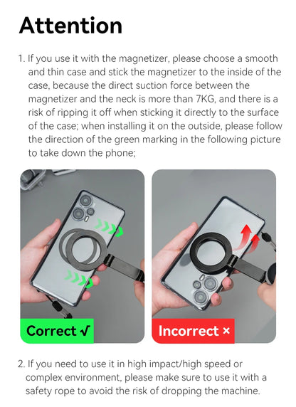 TELESIN Silicone Magnetic Quick Release Neck Mount Hold for Iphone 15 14 13 12 11 SAMSUNG HUAWEI XIAOMI Smart Phone Accessories