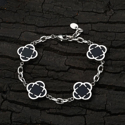 Stylish Petal Chan Bracelets for Men Boys,Waterproof Natural Shell Chain Links Wristband,Birthday Gift