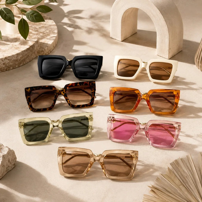 Jelly-Frame Square Sunglasses Set — view 1