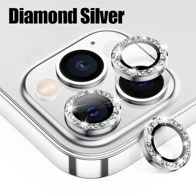 Metal Diamond Camera Lens Protector for IPhone 17 Pro Max 17Air 17 Luminous Protective Lens Glass for iPhone 16 PRO MAX 15 Pro