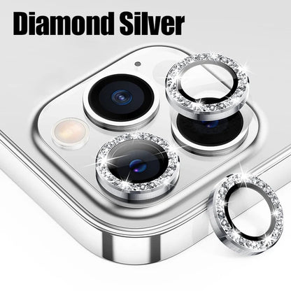Metal Diamond Camera Lens Protector for IPhone 17 Pro Max 17Air 17 Luminous Protective Lens Glass for iPhone 16 PRO MAX 15 Pro