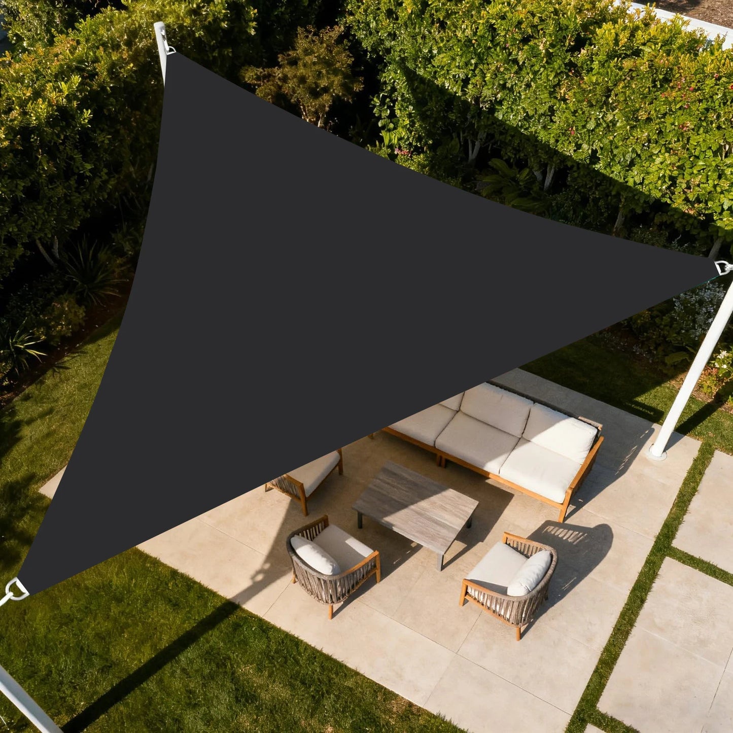 Triangle Sun Shade Sail Waterproof UV Block Outdoor Garden Patio Awning Canopy Triangle Sunshade Sail