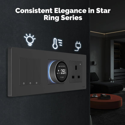 MOES Tuya ZigBee Smart Knob Thermostat Star Ring Series Temperature Controller Water Boiler Electric Heating With Alexa Google