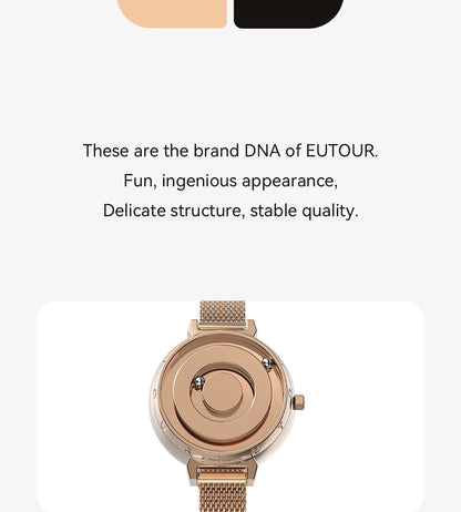 Eutour New Original Magnetic Rose Gold Trend Women's Watches Female Student Quartz Watch Simple Fashion Women's Watches
