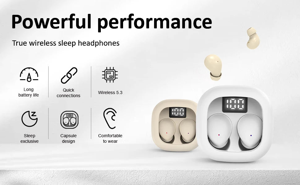 SK small earbuds wireless bluetooth headset,headphones sport,sleep,work,in class invisible wear,bass sound quality earphone 2024