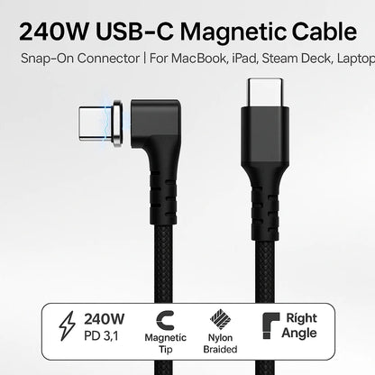 USB-C to USB-C Cable 240W PD 3.1 Fast Charging, Pink TPE Cord for MacBook, iPhone 15/16/17, iPad Pro, Galaxy S24