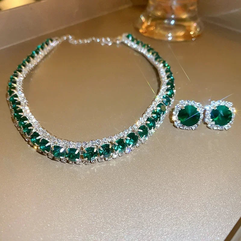 Rhinestone Necklace & Earring Set — view 15