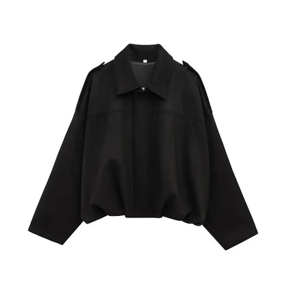 MUJER 2025 Suede Bomber Jackets for Women Outerwears Oversized Jacket Woman Streetwear Zip Women's Coats Padded Varsity Jackets