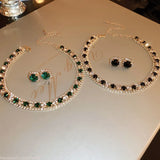Rhinestone Necklace & Earring Set — view 4