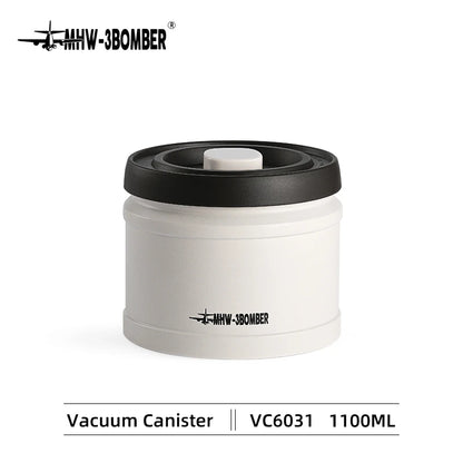 MHW-3BOMBER Manual Vacuum Airtight Canister Chic Coffee Bean Tea Storage Container Professional Home Kitchen Barista Accessories