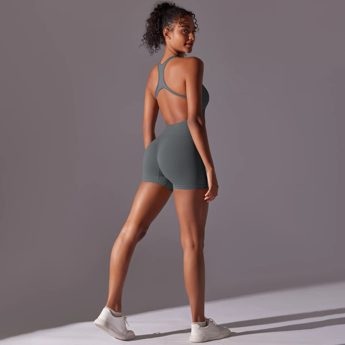 Jumpsuit Suits For Fitness Ribbed Gym Set Workout Sets Tracksuits Fitness Gym Clothing For Seamless Women Yoga Set Sportswear